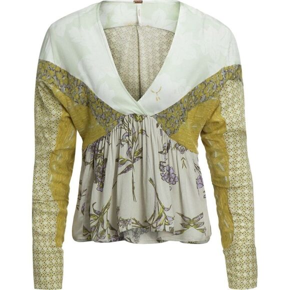 Free People | Aloha State Of Mind Long Sleeve Flowy Top | XS - Picture 1 of 5